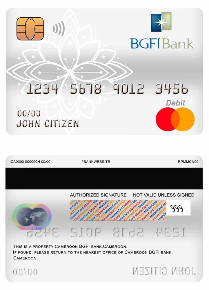 Cameroon BGFI bank master debit card